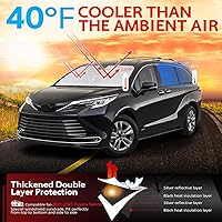 Vista 88 de KAYZT Parasol para parabrisas para Toyota Tacoma 2016-2025, plegable, accesorios de ajuste personalizado para ventana delantera