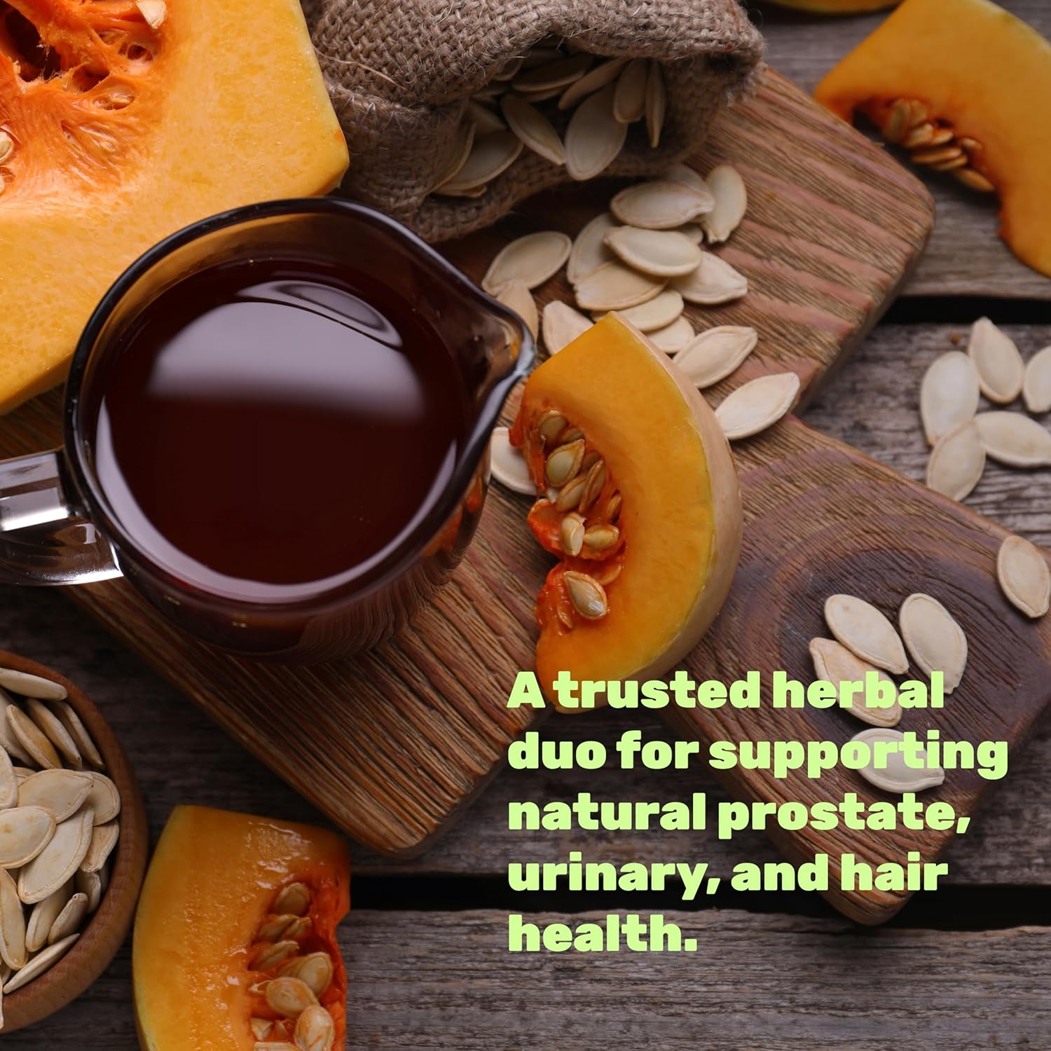 Pumpkin Seed Oil 3,000mg with Saw Palmetto, 240 Softgels – Cold Pressed Extract with Virgin Oil – Supports Prostate Health & Normal Urinary Frequency – DHT Blocker for Hair Growth – Non-GMO - Image 4