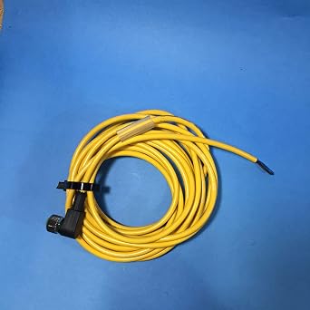 7000-12341-0140500 | MURR Connector Cable, M12, Female, Angled, 4 Pole, 5M Yellow PVC Cable