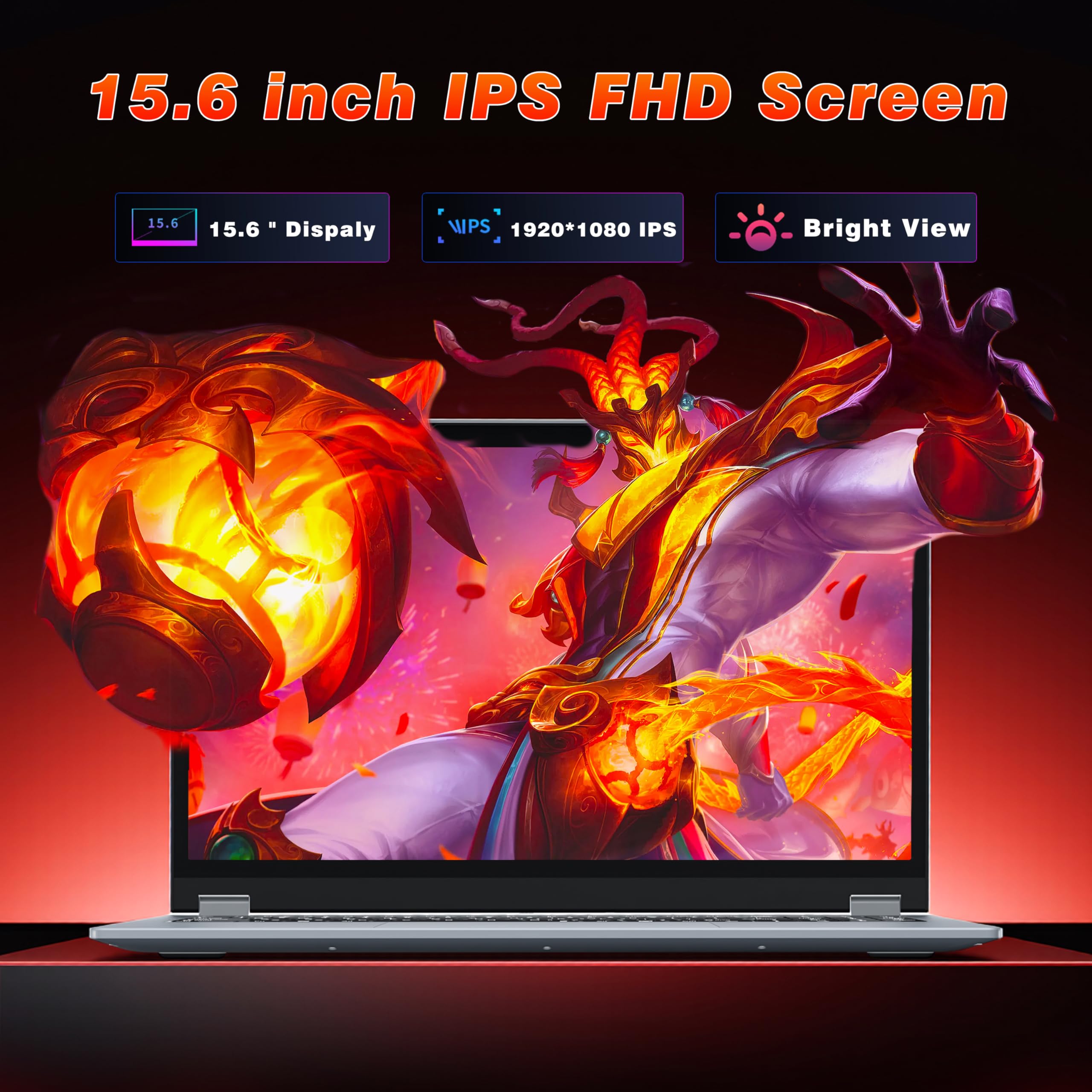 2 en 1 Ordenador Portátil 15,6 Pulgadas con Pantalla Táctil Procesador, Ryzen R3-3200U PC Portátil 16GB RAM 1TB SSD 360° Pantalla Táctil Win 11 Laptop FHD IPS RJ45 Teclado Retroiluminado HDMI