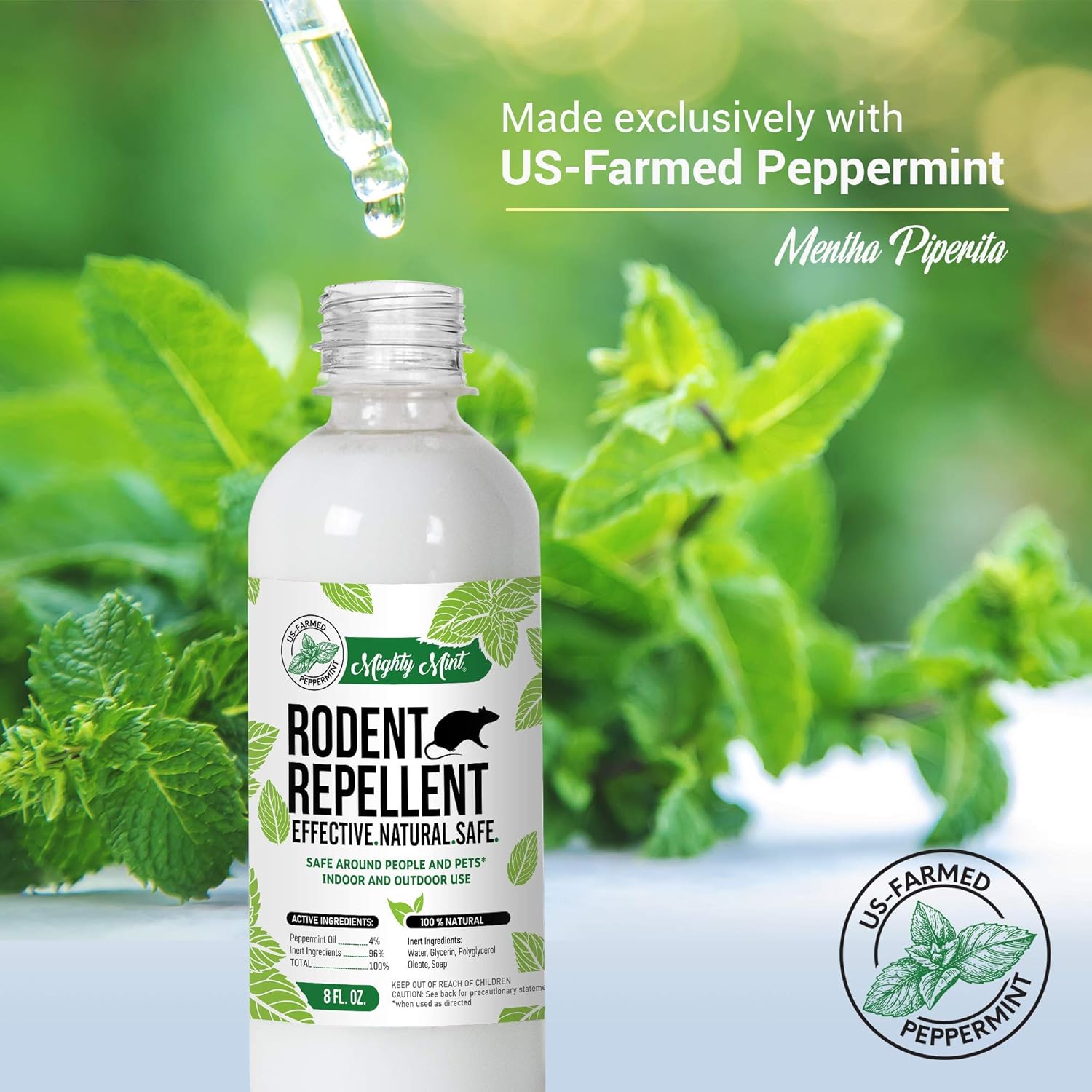 Mighty Mint 8oz Peppermint Oil Rodent Repellent Spray (2) : Patio, Lawn & Garden