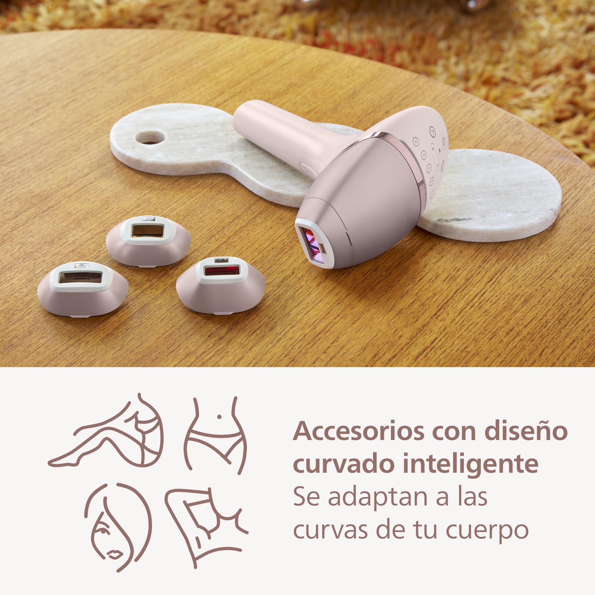 Philips Lumea Serie 9000, Depiladora Luz Pulsada, IPL, Piel Suave Desde Casa, Con Funda, Accesorios para el Cuerpo, Cara, Bikini y Axilas, Sin Cable, Alternativa a Depilación Láser. BRI957/00
