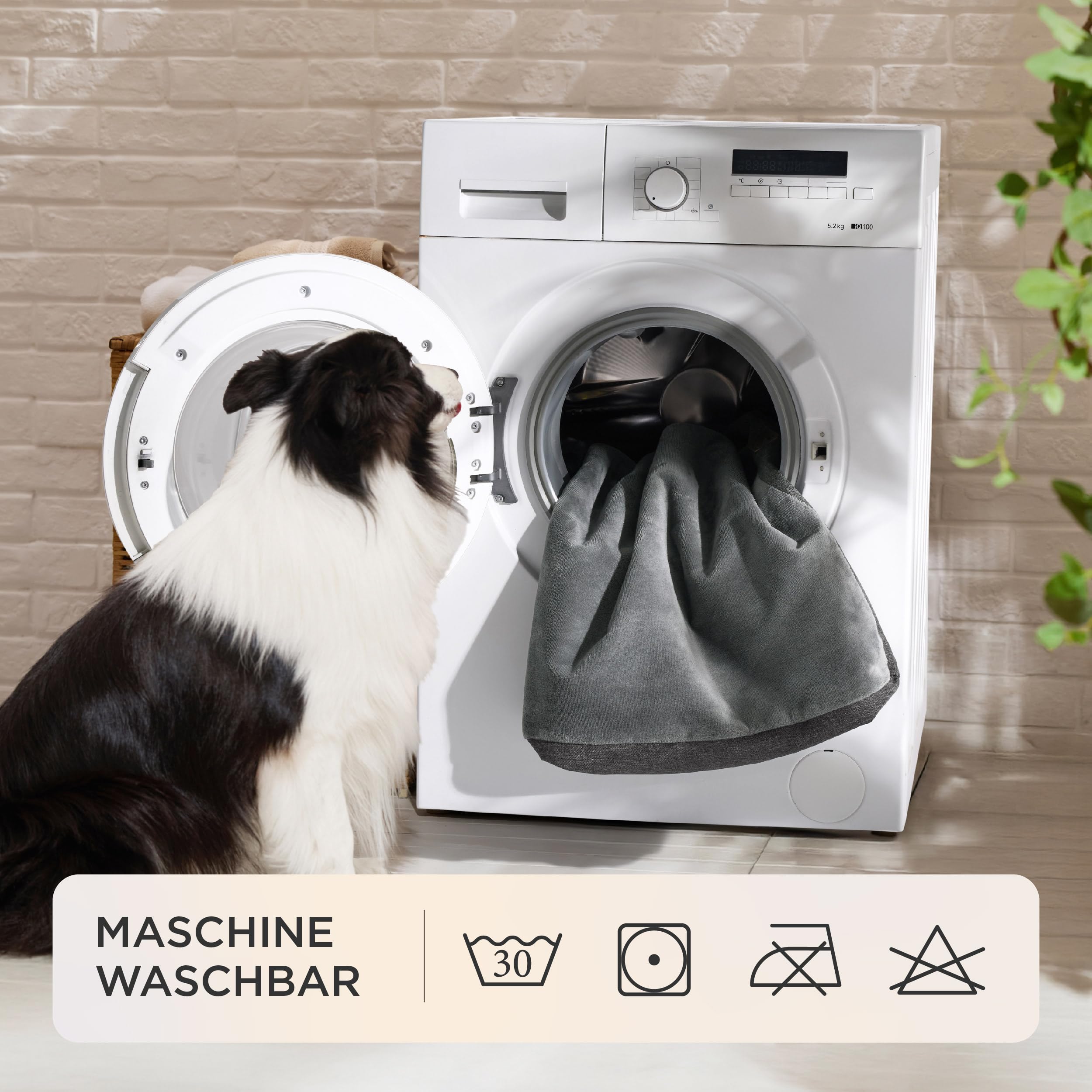 BEDSURE orthopädisches Hundekissen große Hunde - 89x56x8cm waschbares Hundebett mit 2 in 1 Memoryschaum, kuscheliges Hundematte Hundematratze, dunkelgrau
