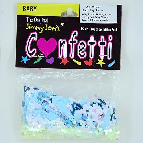 Miniatura 2 de Confetti Mix - Baby Shower Boy - 2 bolsas de media onza (1 oz) #9116 Q01