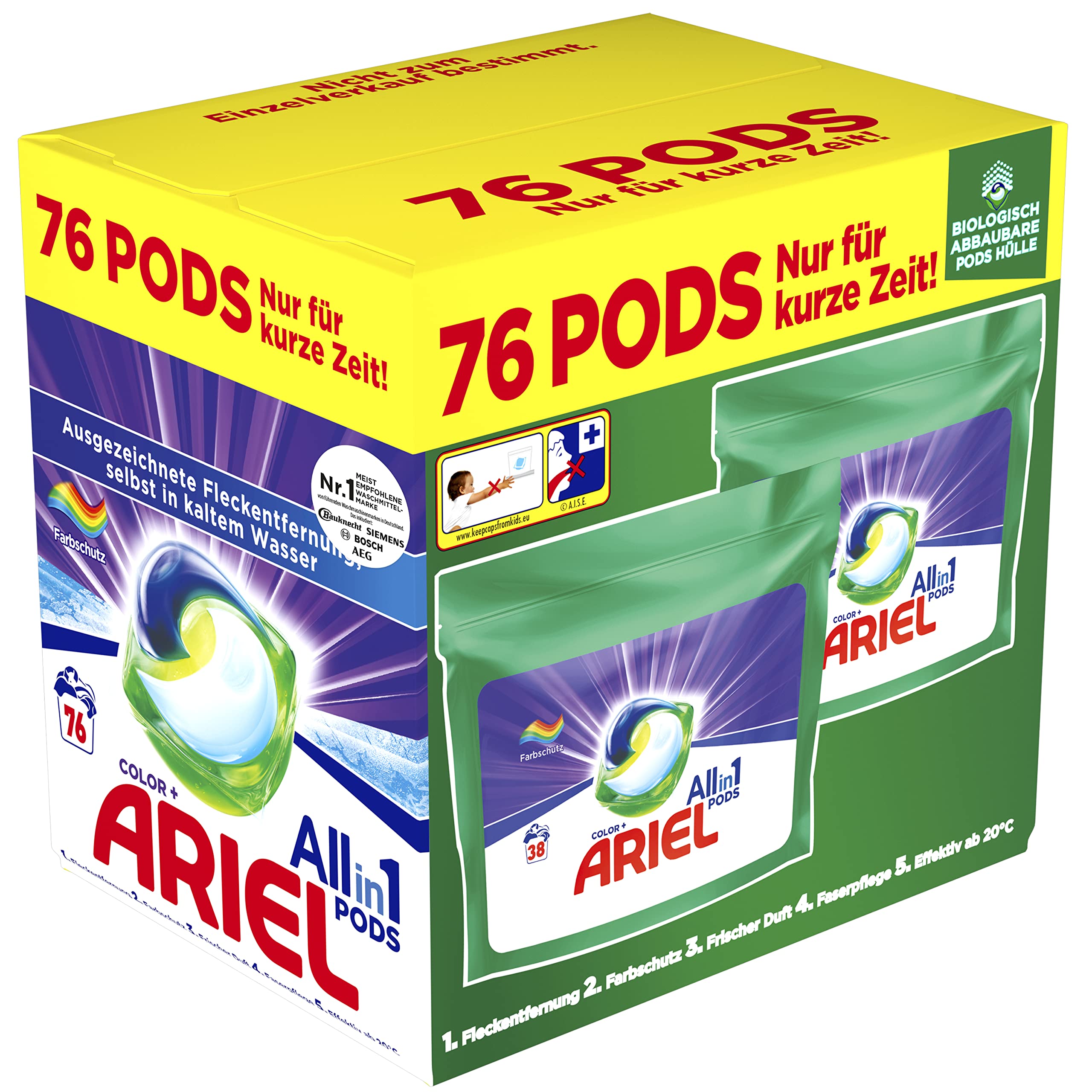 Ariel All-in-1 Pods Color 2x38-76WL