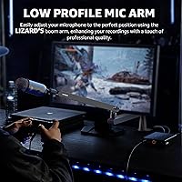 Vista 8 de IXTECH Brazo de Micrófono para Escritorio, Brazo de Micrófono Giratorio de 360° de Bajo Perfil, Brazo de Micrófono Ajustable con Columna Desmontable