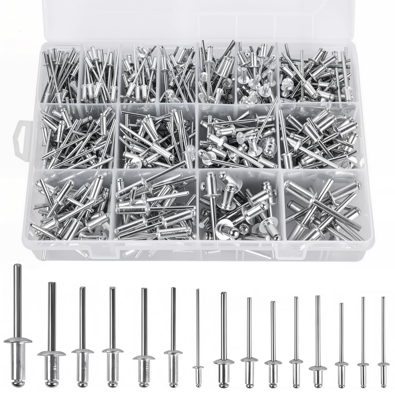 Pop Rivets Kit - 200 Aluminum Blind Rivets -9