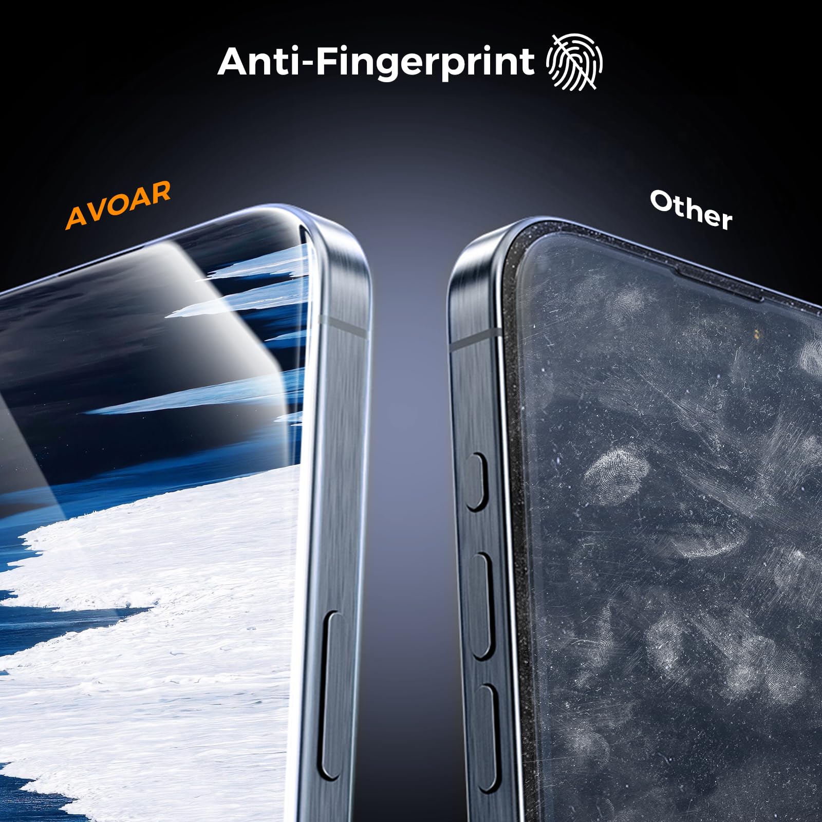 AVOAR 3+3-pak szklanych ochraniaczy ekranu do iPhone'a 17 Pro z osłoną obiektywu aparatu, 16.0 cm HD przezroczysta folia ze szkła hartowanego, odporna na zarysowania, bez pęcherzyków powietrza
