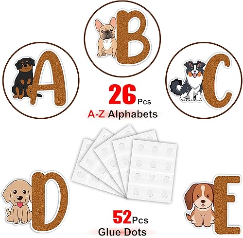 Miniatura 4 de Seyal Pegatina de pared con alfabeto de cachorro A-Z