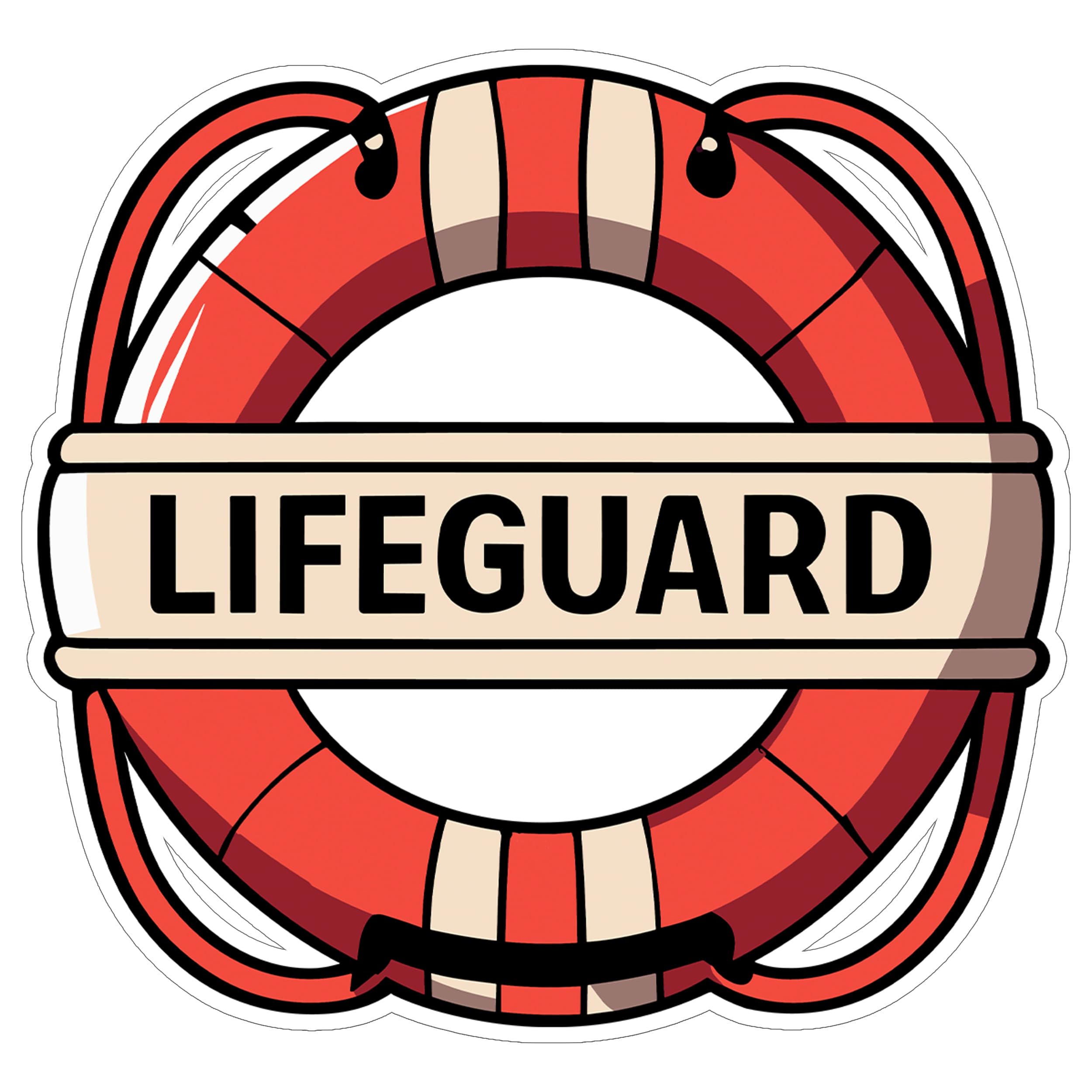 Amazon.com: Lifeguard Sticker 4 Inch Beach Rescue Swim Lifesaver