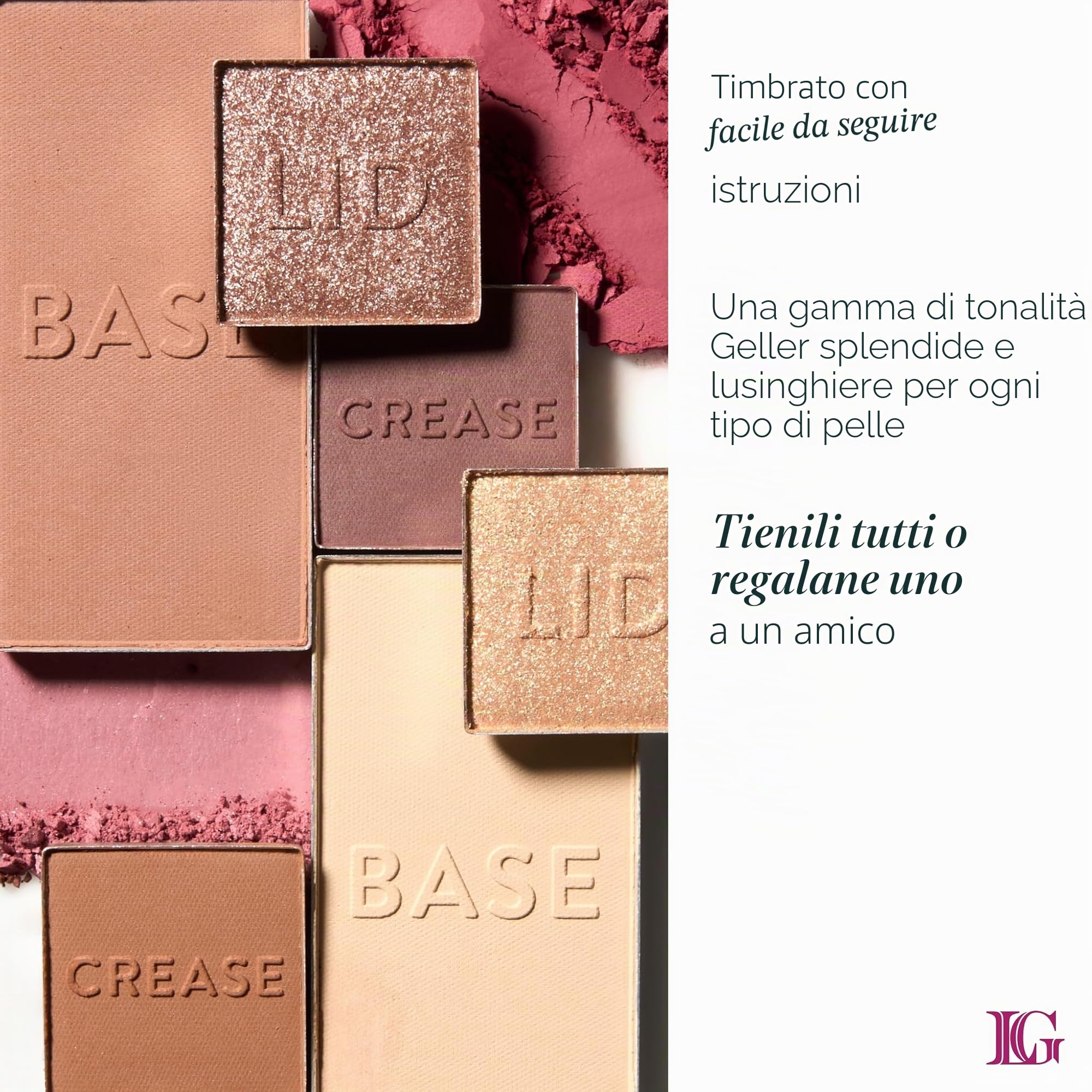 Laura Geller Beauty Glam On the Go - Palette di ombretti e fard, ogni confezione include tre pallet, pronto per essere regalato, trucco facile da usare per pelli mature