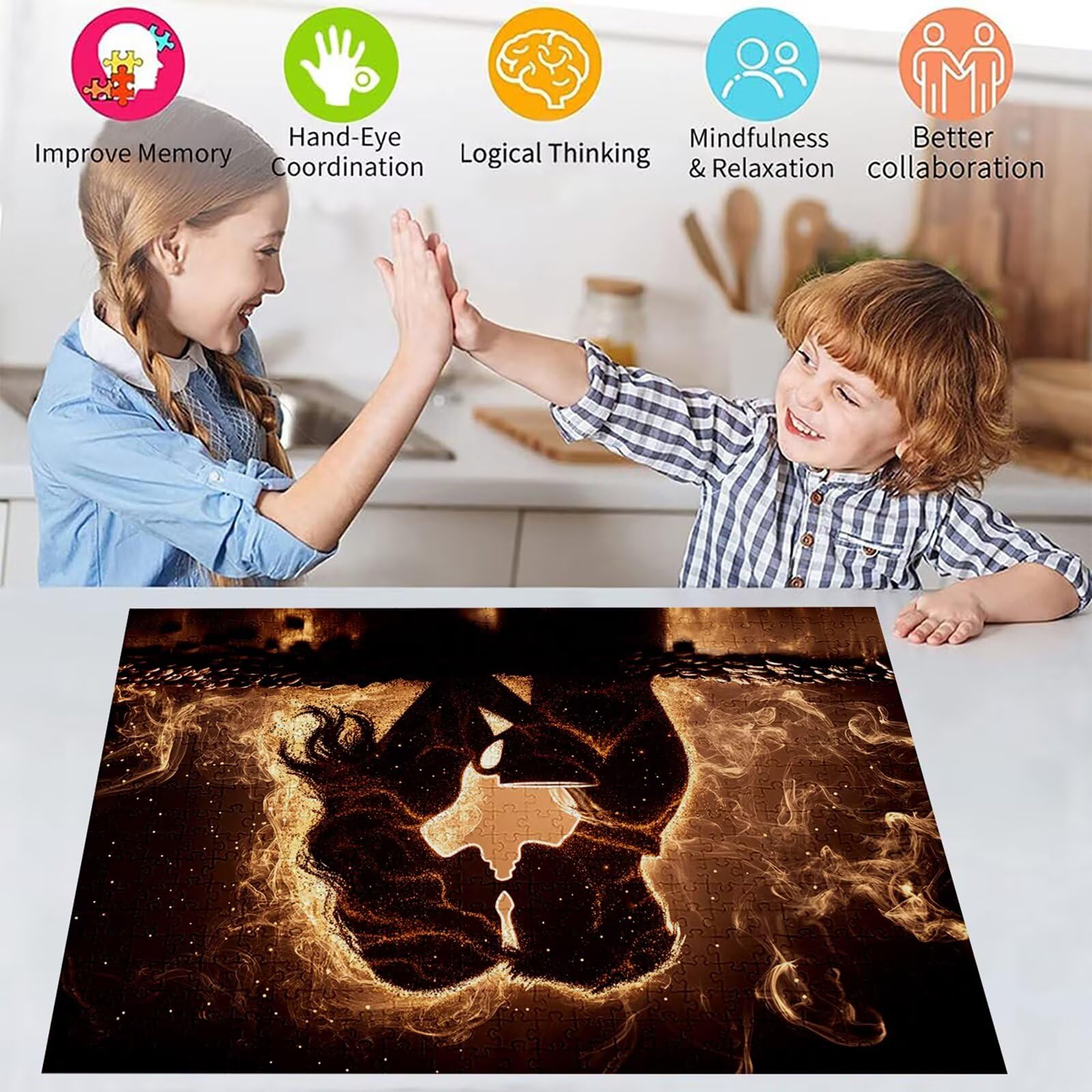 Puzzle 3000 Pezzi Coppia Puzzle Adulti Sfida Impossibili Jigsaws Tazza Classica 3D Pattern Art Jigsaws per Divertimento Adulti e Bambina, Gioco Familiare, Festa Aziendale, Amore e Amico 122x81cm C-44