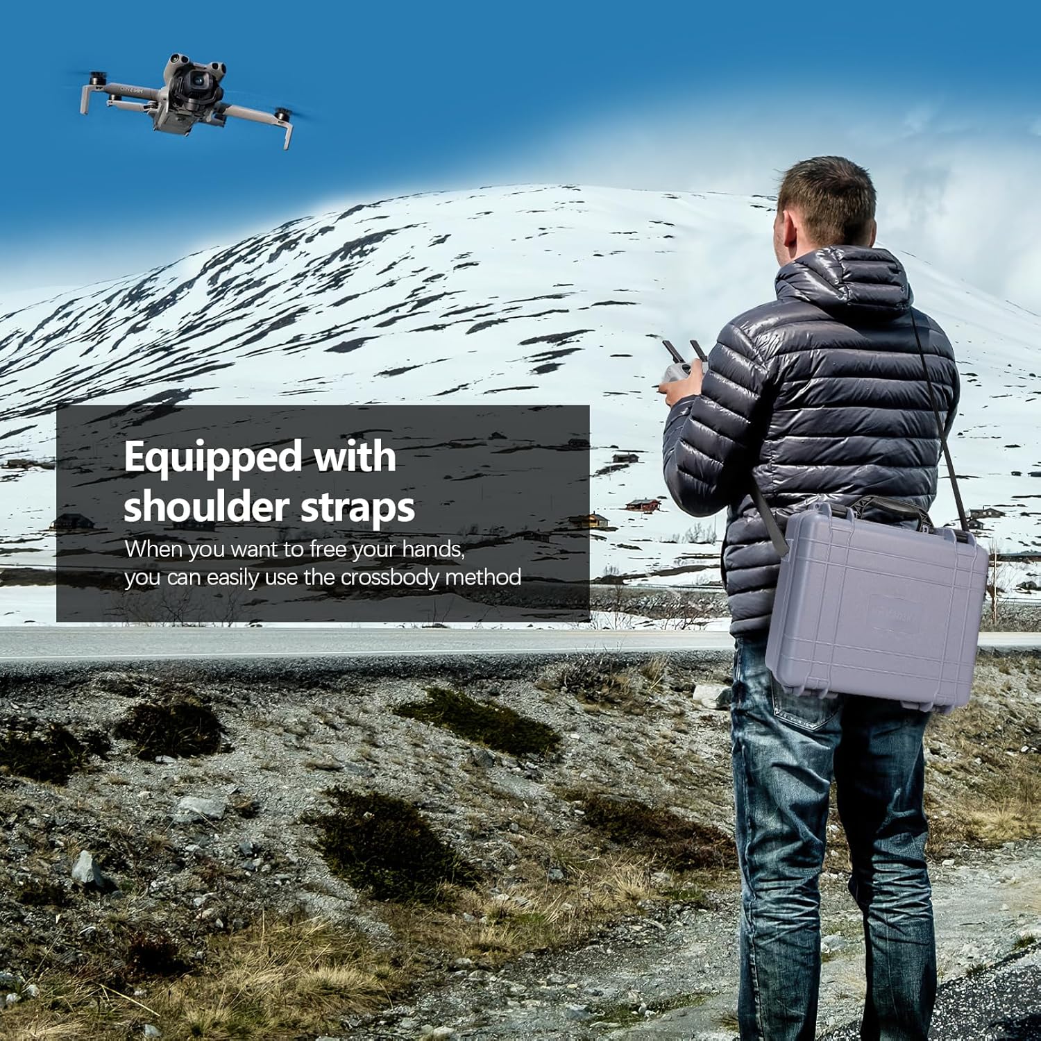 FPVtosky Hard Case for DJI Mini 5 Pro/Fly More Combo/Plus, Waterproof Carrying Case for Mavic Mini5 Pro RC 2 Accessories, Gray[ CASE ONLY ]