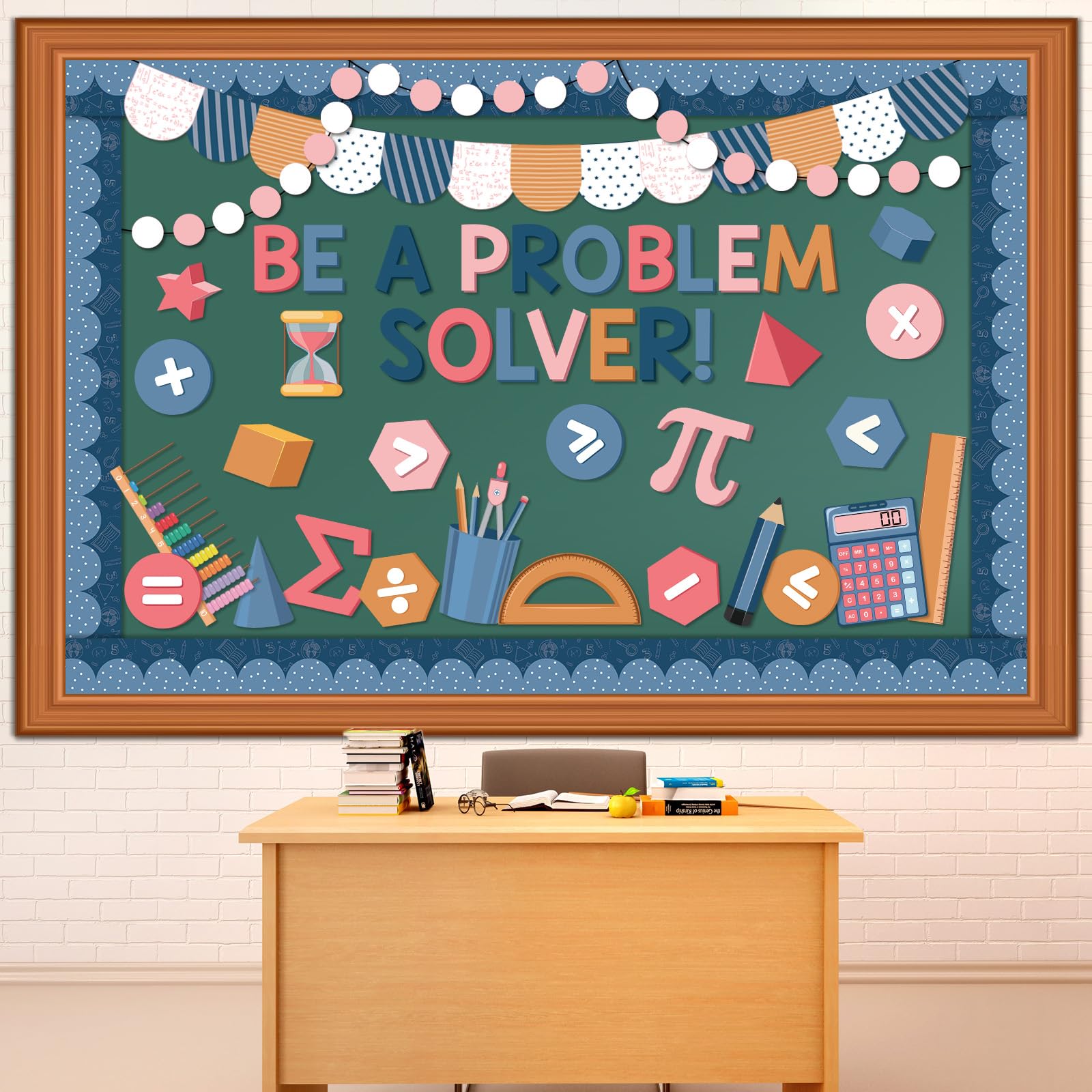 Snapklik.com : Funrous Boho Math Bulletin Board Set Math Signs ...