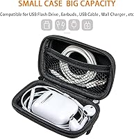 Vista 2 de GLCON Funda Rectangular Pequeña Rígida de EVA - Funda Portátil de Protección para Auriculares con Cremallera para Auriculares, Audífonos, Unidad