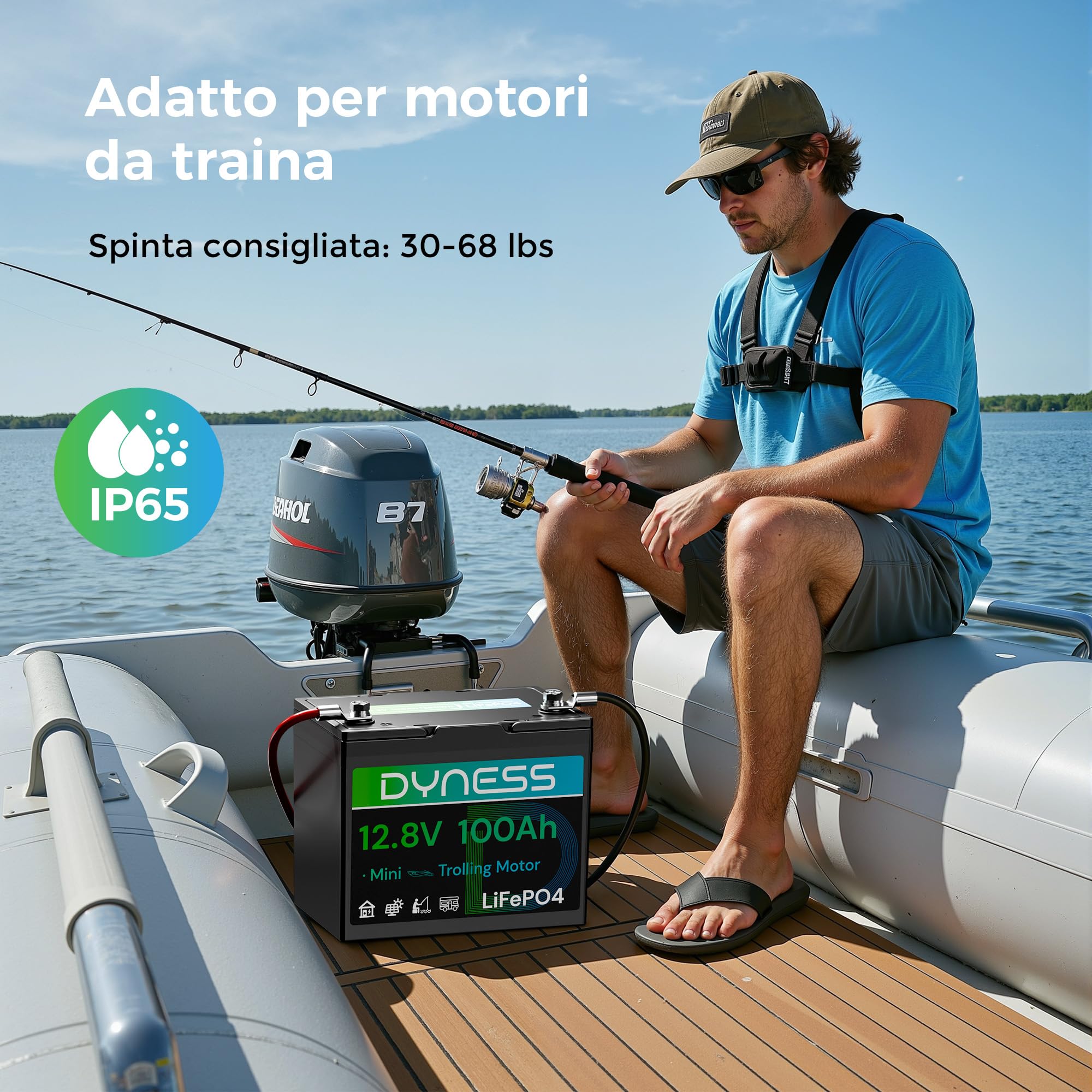 Batteria Al Litio LiFePO4 12V 100Ah Con Bluetooth - Per Camper, Barche, Impianti Solari, BMS Integrato