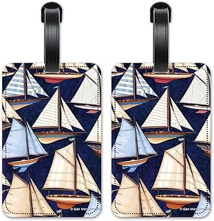 Sail Boats - Image by Dan Morris - Luggage ID Tags - Suitcase Identification Cards - Set of 2