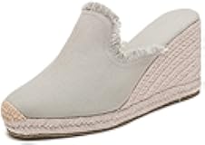 Womens Platform Wedge Sandals Espadrilles Slip On Dress Summer Mule Slippers Shoes Grey 9.5