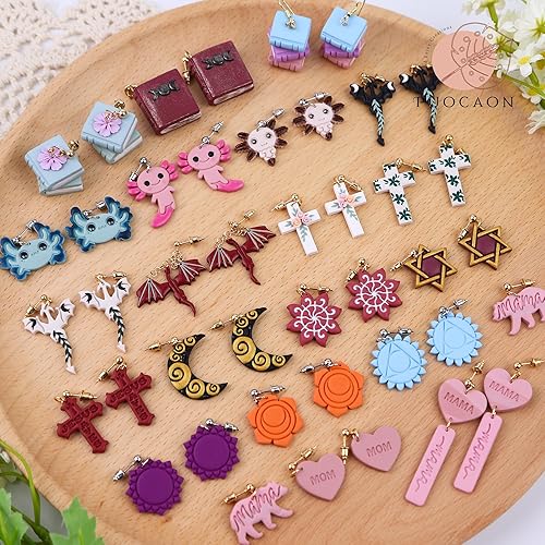 Miniatura 5 de Puocaon Cortadores escolares de arcilla polimérica  10 piezas de libros cortadores de arcilla polimérica para joyas, bolsa escolar, lápiz de crayón