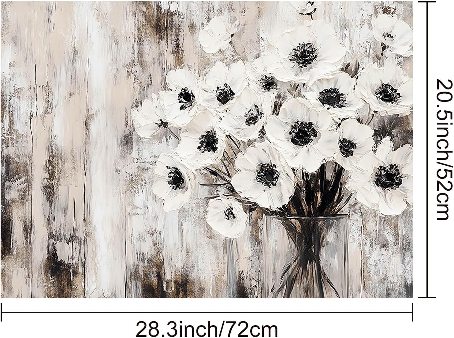 HOMETITUTE White Floral Rustic Stove Top Cover 28x20 Inch Diatomite Glass Stovetop Decorator Mat Vintage Flower Kitchen Decor Electric Heat Resistant Flat Top Stove Cover Pad Non Slip Protector