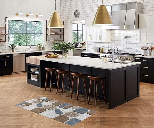 Vista 29 de THE BEER VALLEY Pebble Stone - Alfombra de baño antideslizante de 24 x 60 pulgadas, suave y absorbente, alfombra de baño grande antideslizante