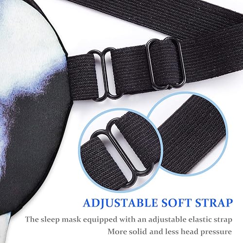 Miniatura 5 de Tphon Máscara de dormir para adultos, niños y niñas, divertida, con vendas de ojos, suaves y bonitas, máscara para dormir con correa ajustable para