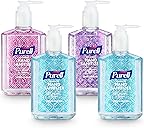 Purell Advanced Hand Sanitizer Refreshing Gel Design Series, Clean Scent,Clear, 8 Fl Oz Pump Bottle (Pack of 4), 9652-06-ECDECO