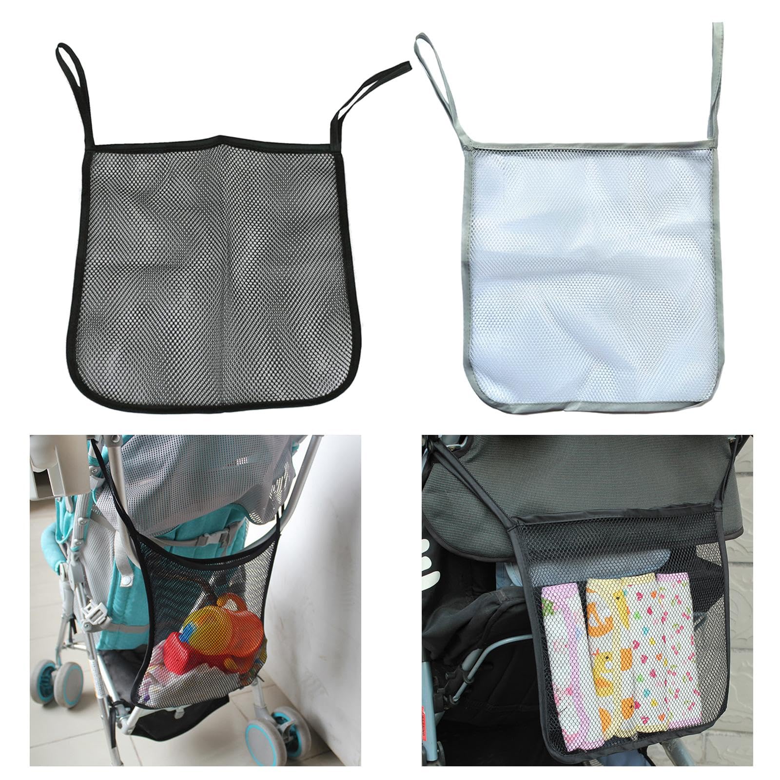 ILSMYSUTRA Baby Stroller Hanging Bag Stroller Organizer Bag for Diaper Baby Cloth Nappy Black - Image 4 thumbnail