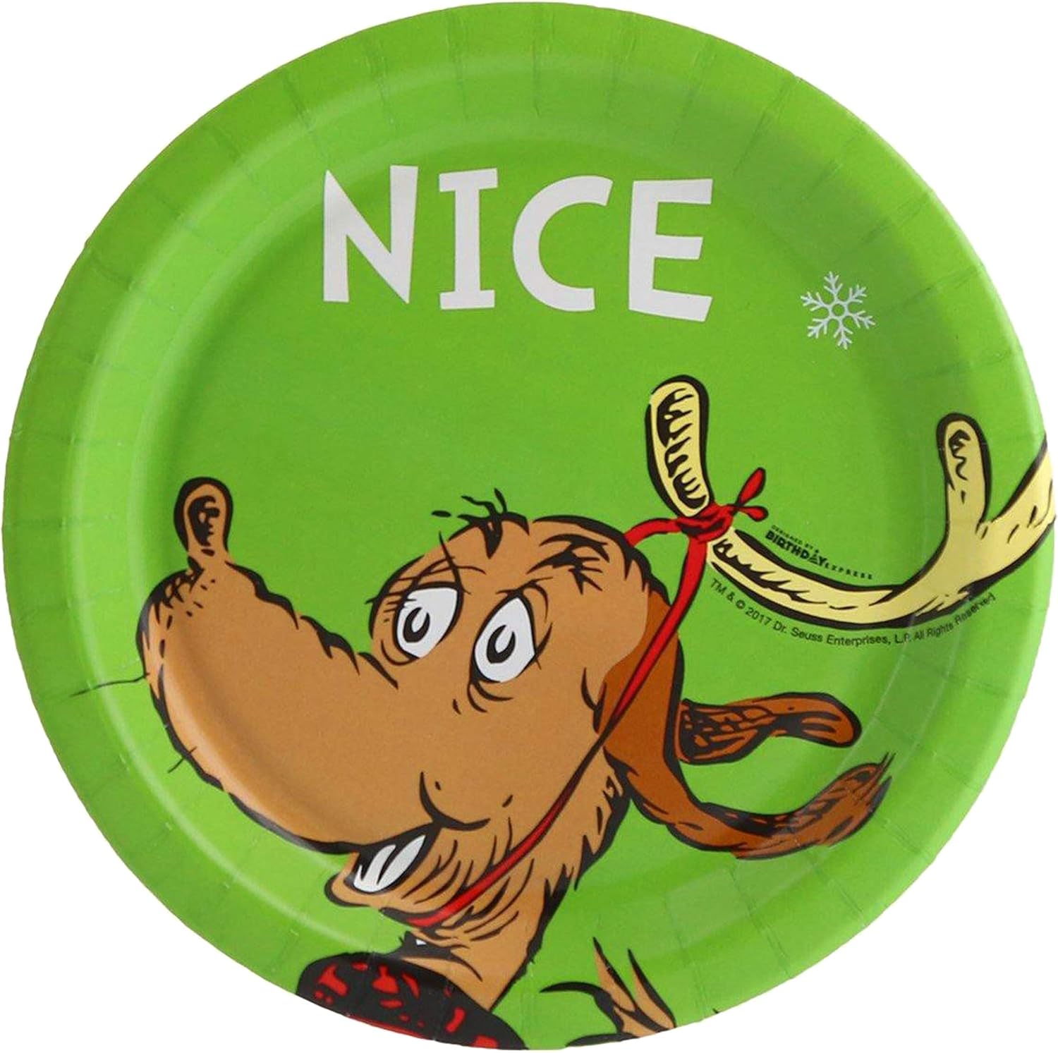 Grinch Christmas Naughty & Nice Party Supply Set - Disposable Paper Desert Plates - Serves 16 image 3