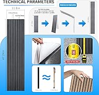 Vista 2 de Paquete de 2 paneles de pared 3D para despegar y pegar, paneles de pared para decoración de paredes interiores, tablones autoadhesivos que absorben