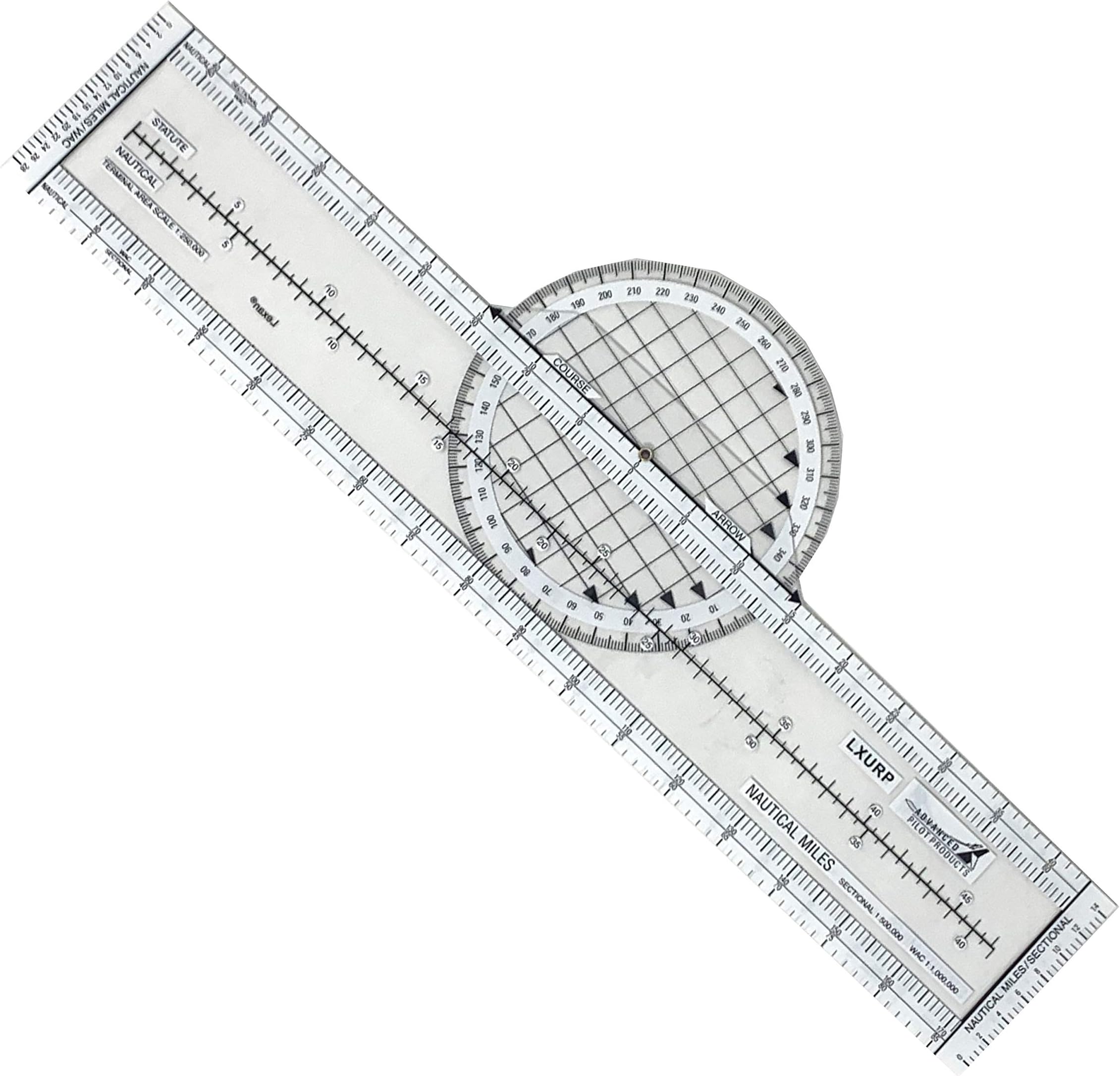 Advanced Pilot Products Rotating Aviation Plotter - Precise Navigation Tool for Student Pilots - Ideal for FAA Exam & Flight Training - Durable, Lightweight - Fast Course Plotting & Wind Correction