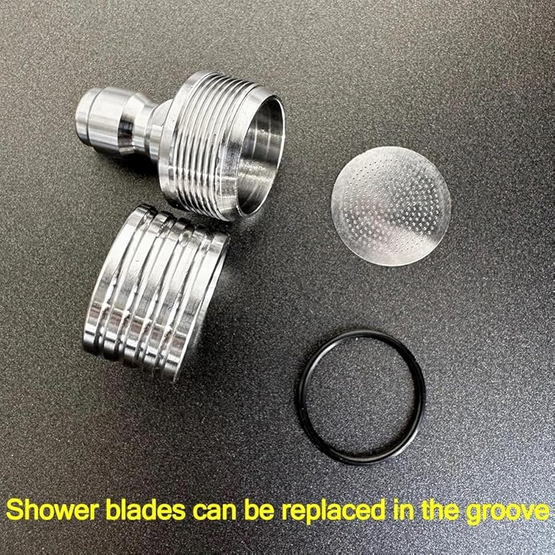 Pressure Washer Tips Spray Nozzle Soft Rain Shower Head Sprinkler with 1/4 Quick Connect Adapter for Power Washers Gun Car Washing Automobile Tire Detailing Cleaning Garden Watering