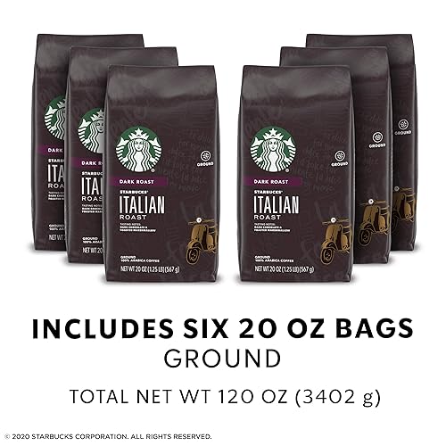Vista 401 de Starbucks - Café molido tostado oscuro italiano, 100% Arábica, 18 onzas