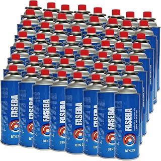56 Unidades de Cartucho de Gas para Camping CP250 227 g con sistema de seguridad. Ideal para cocinas portátiles, sopletes, hornillos quemadores. bombona camping gas portátil, cartucho camping gas.