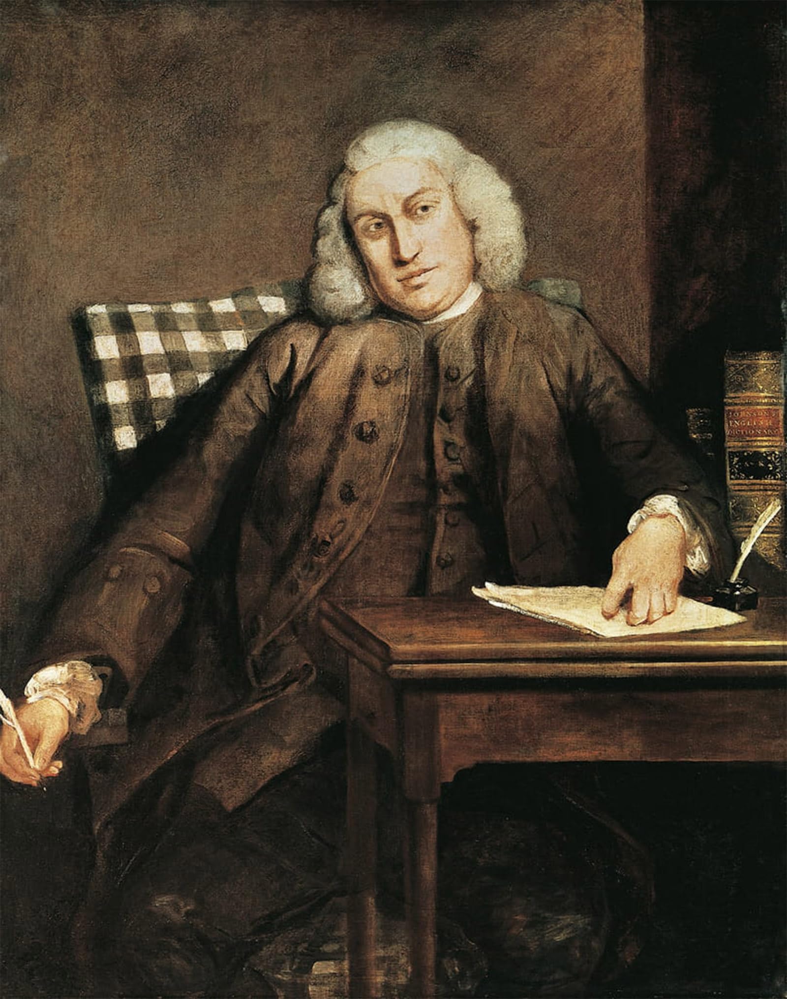 ARTXLXXBN Famous Art Print Poster Vintage Wall Art Portrait of Samuel Johnson Lichfield by Joshua Reynolds Canvas Art Poster for Home Decor 60x90cm