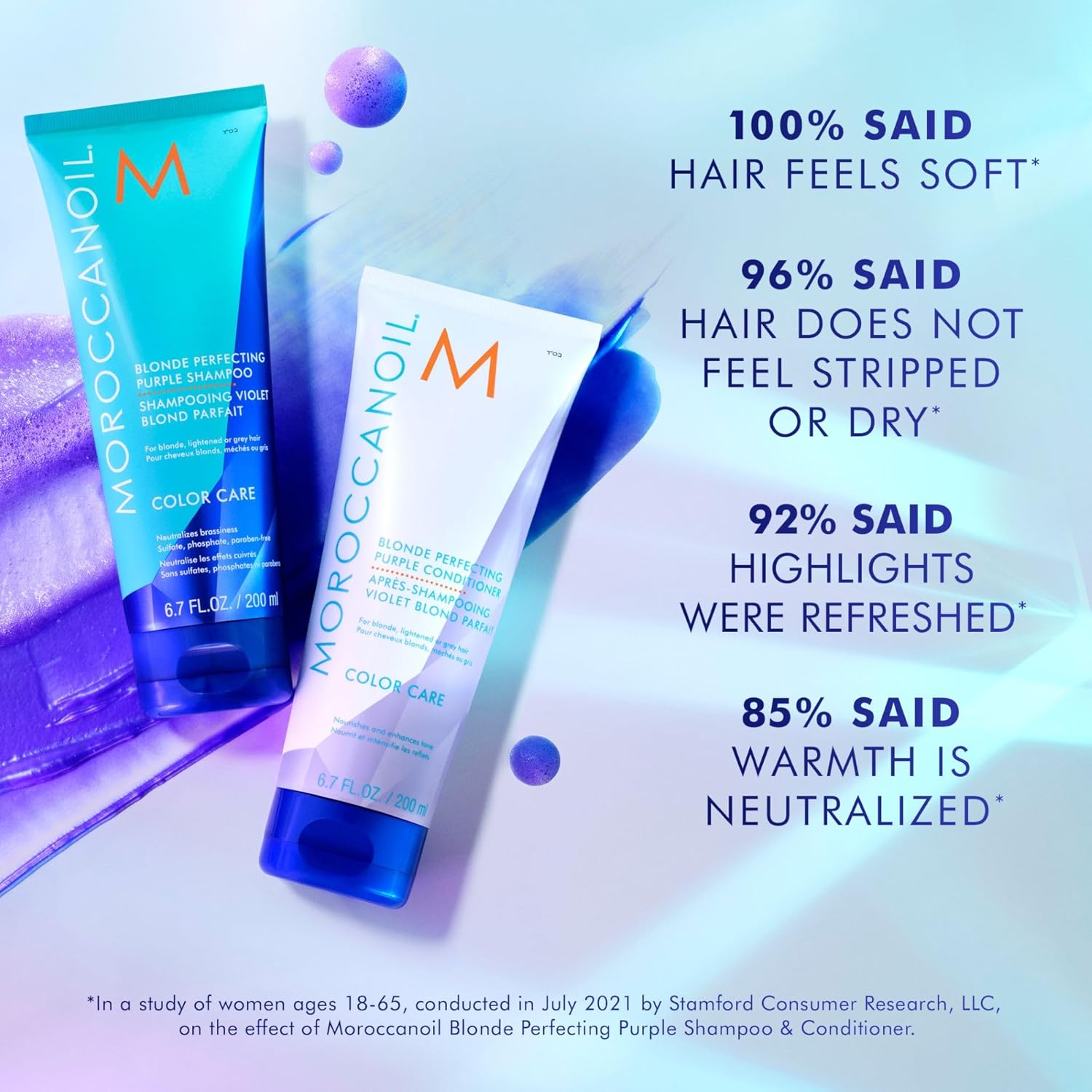 Moroccanoil Blonde Perfecting Purple Shampoo - Image 2