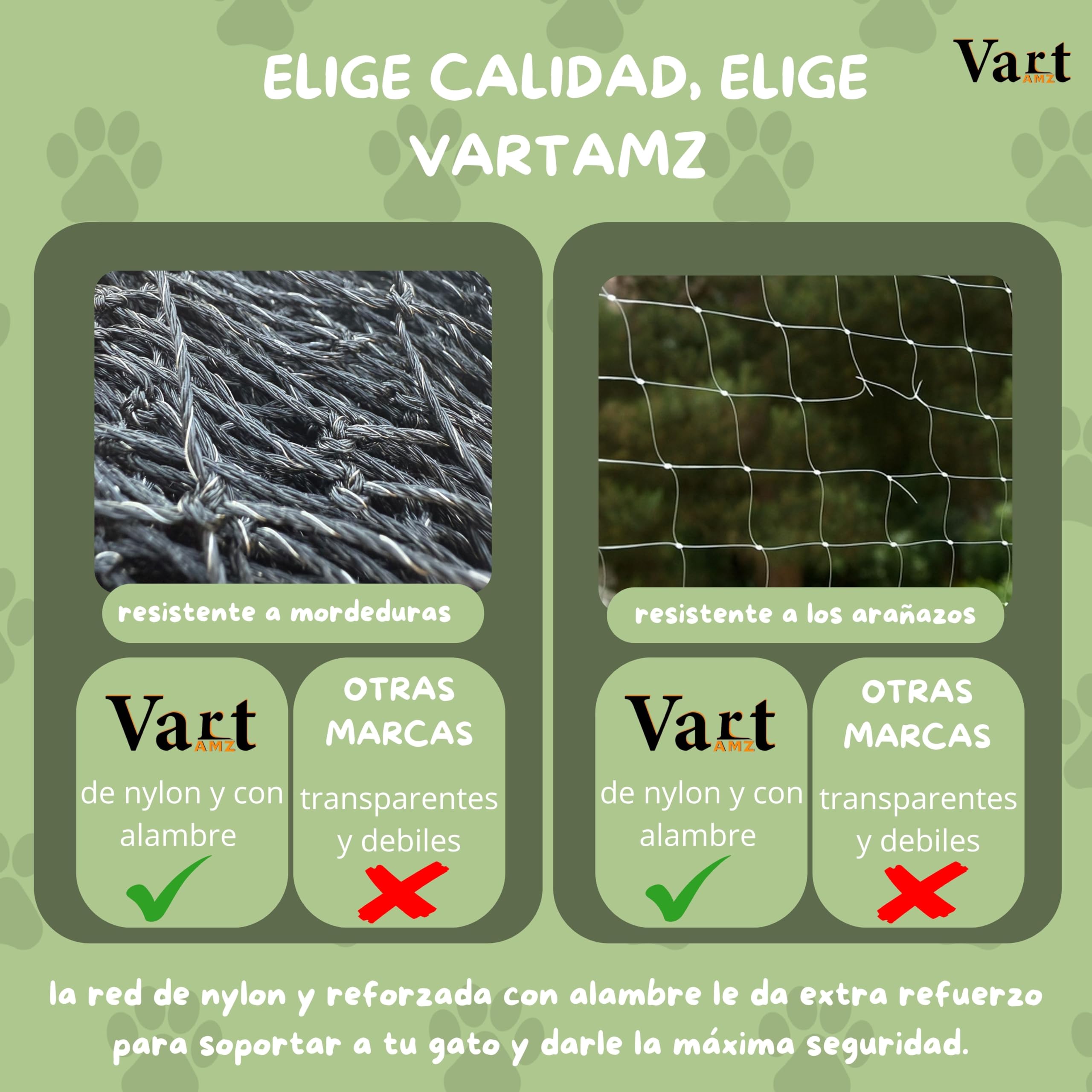 Red para Gatos Terraza y Balcón (8x3m) Reforzada con Alambre Trenzado – Malla Seguridad Negra Antimordiscos para Ventanas y Exterior, Kit Completo Instalación Sin Taladro o con Taladro