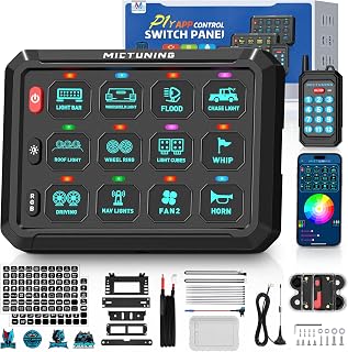 MICTUNING P1Y+ 12 Gang Switch Panel with APP & Remote Control 230FT