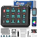 MICTUNING P1Y+ 12 Gang Switch Panel with Wireless APP Remote Control, Long Range 230FT Up to 5-Panels Simultaneously, Adjustable Strobe Pulse Momentary for Truck RV Offroad