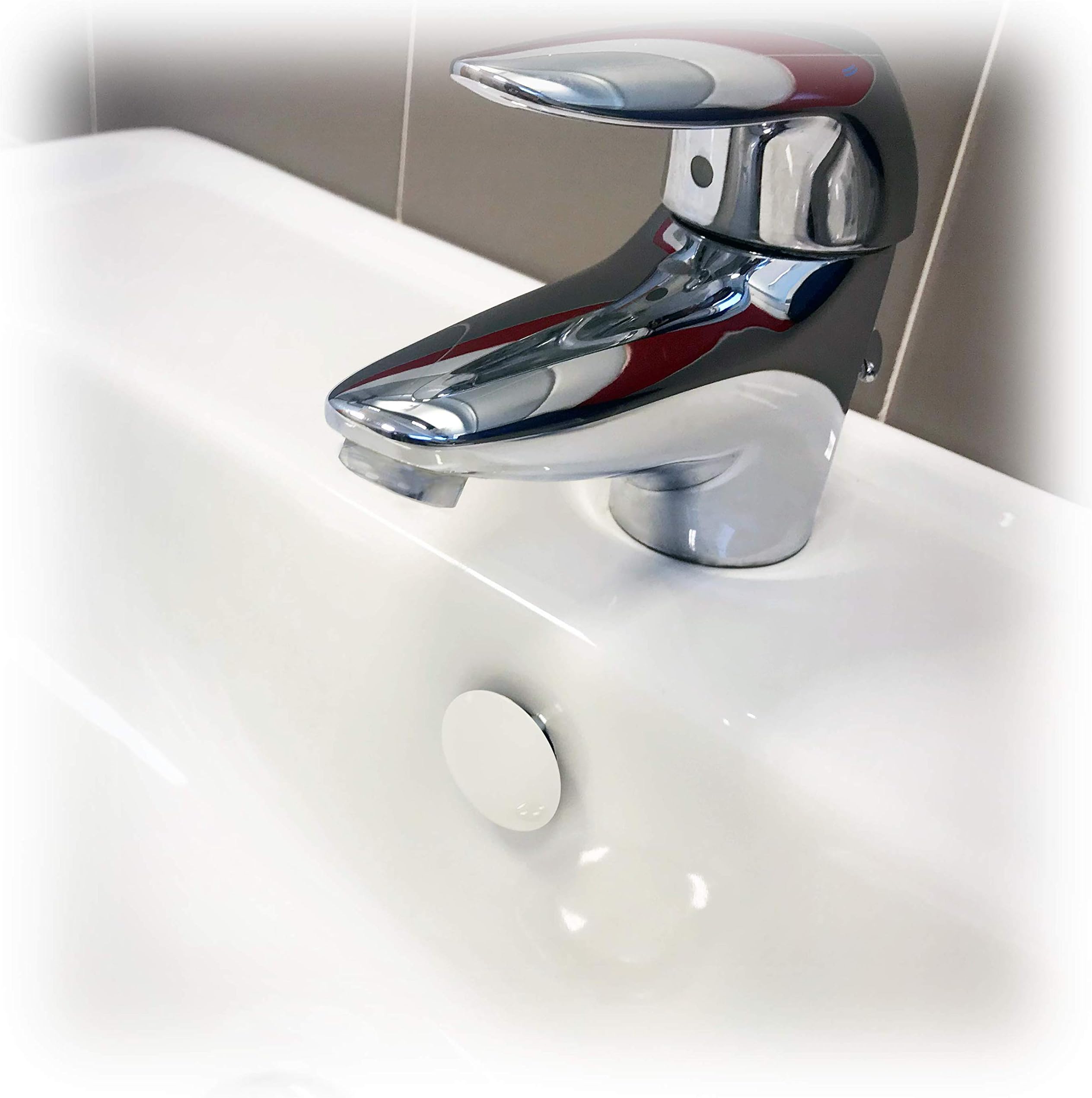 Overflow Cap TTP K White Lid Suitable for Hole on Sinks, Sinks and Bidets for Bathrooms and Kitchens, 551886