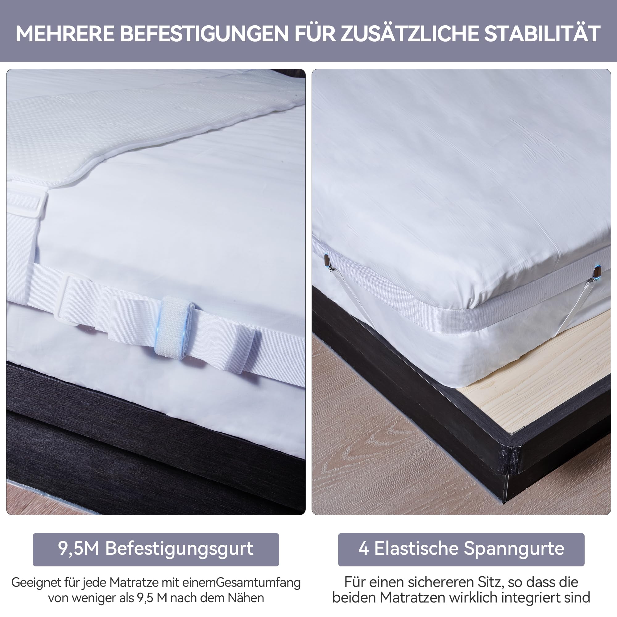 CZL Liebesbrücke für Matratzen [200 x 30CM] mit 9,5M Spanngurt Matratzenverbinder Matratzenkeil Ritzenfüller Besucherritzenfüller Matratzen Ritzenfüller für Matratzen 190-200 cm - Verbessert