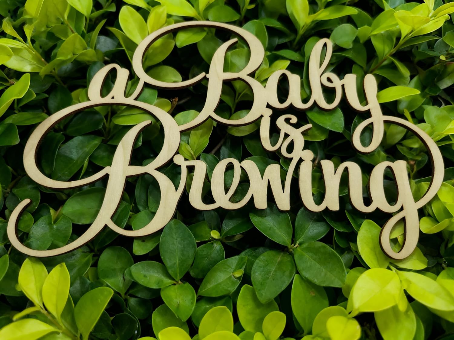 Wooden A Baby is Brewing Sign for Backdrop, Birthday Party Decoration Wall,BrewingTheme, Pregnancy Celebration Party Decoration for Baby Shower Baptism Gender Reveal Photo Booth Props