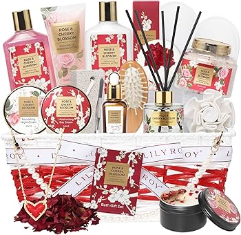 Amazon.com : Gifts for Women - Rose Spa Gift Basket for Women