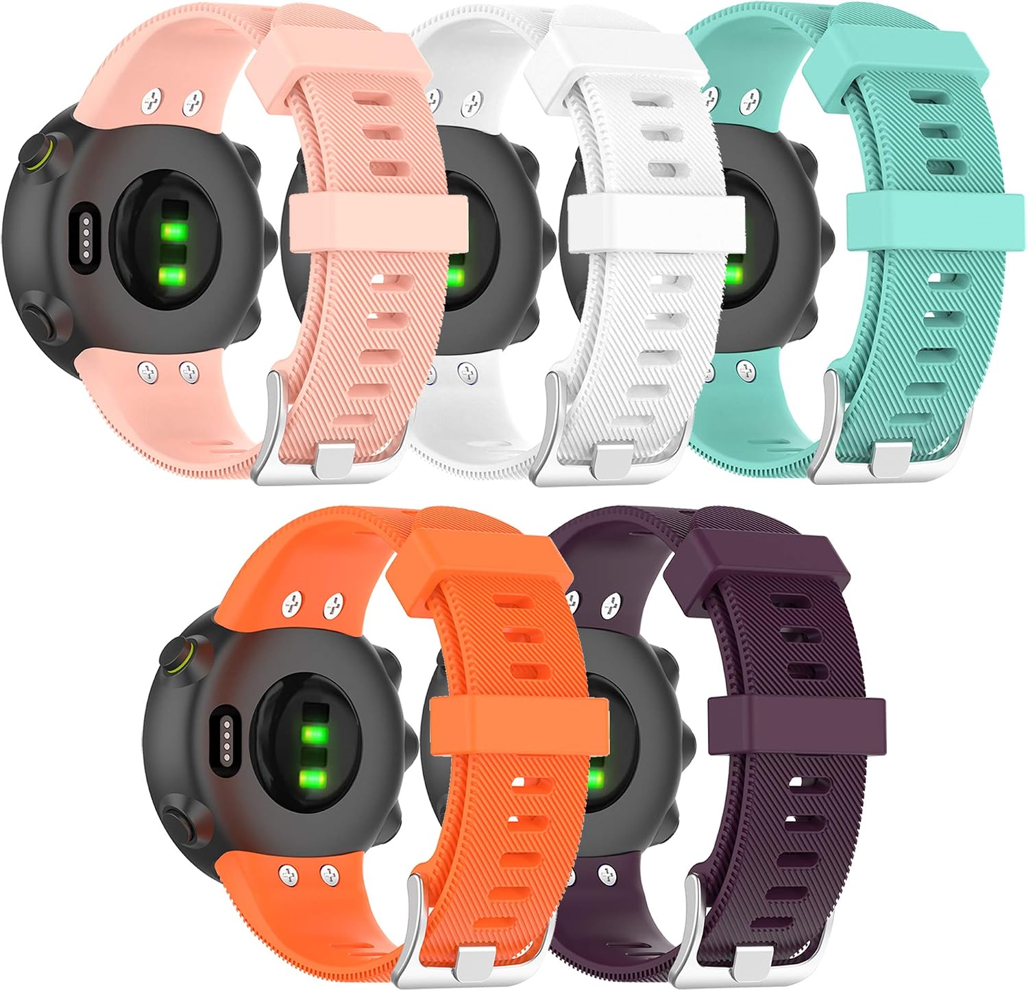 Band for Garmin Forerunner 45 (42mm), Soft Silicone Replacement Watch Band Strap for Garmin Forerunner 45S (39mm) / Swim 2 Smart Watch (No Tracker) image 2