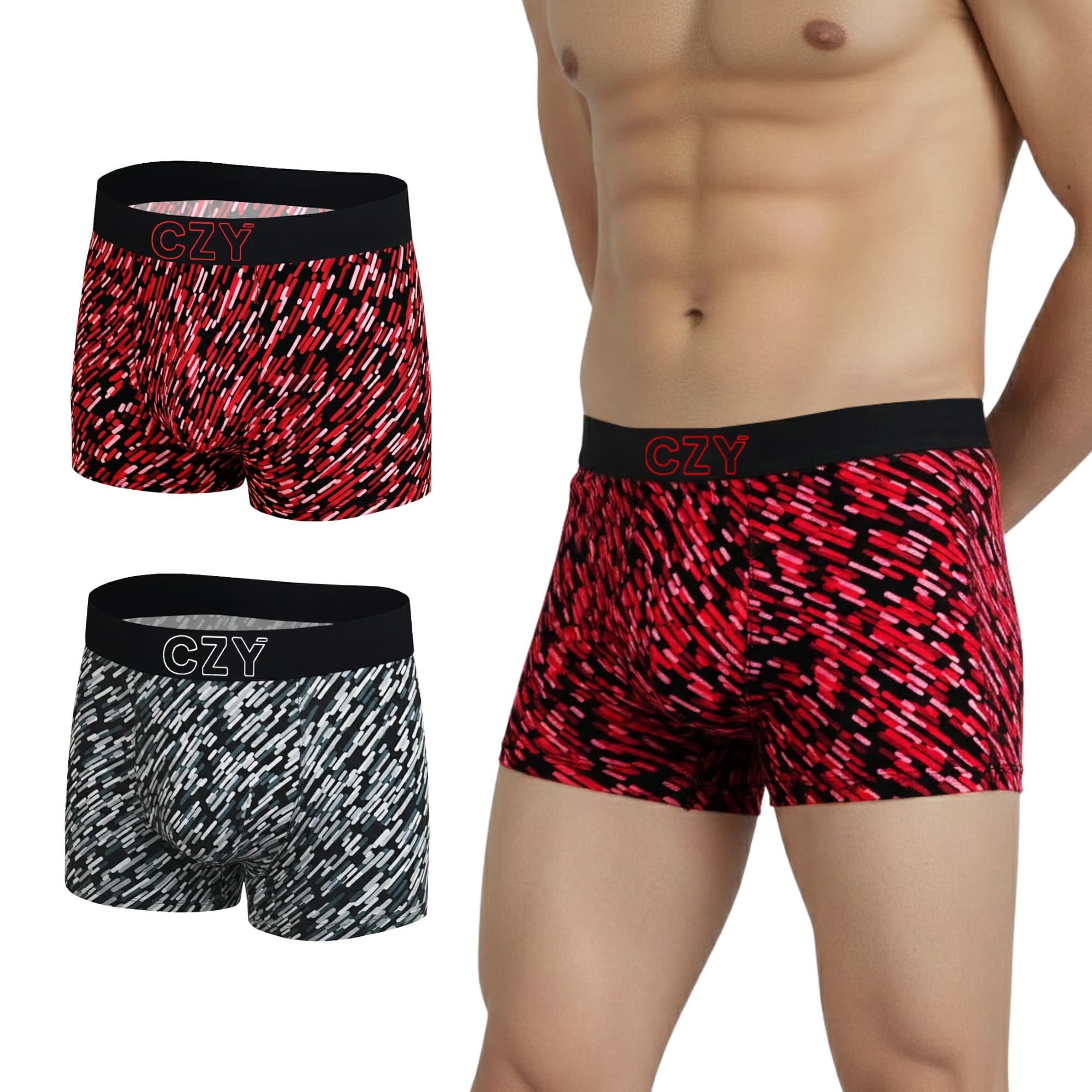 czy Men’s Cotton Trunk Underwear Pack of 2 | Soft & Breathable Innerwear | Stretchable Waistband | Printed Comfortable Trunks for Men-picture-10
