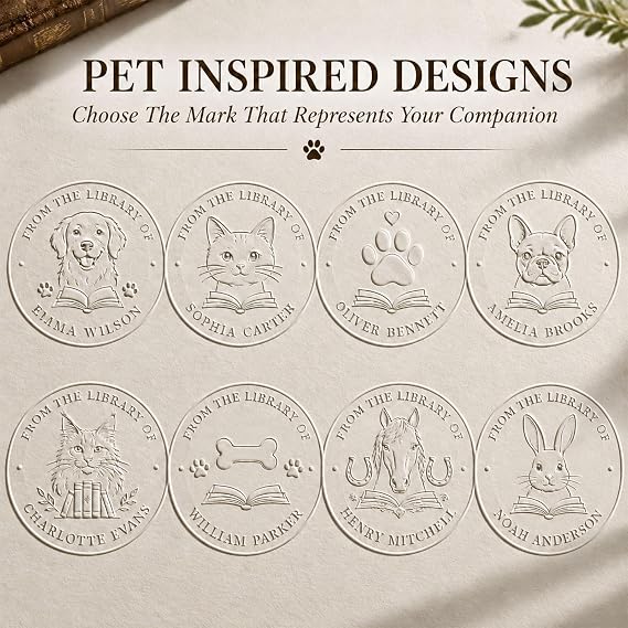 Personalised Book Embosser - Custom Ex Libris Stamp for Books