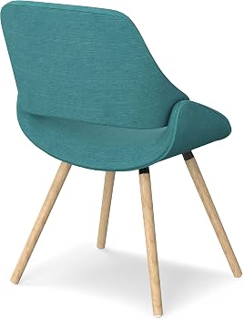 Amazon｜SIMPLIHOME Malden ダイニングチェア ターコイズブルーリネン