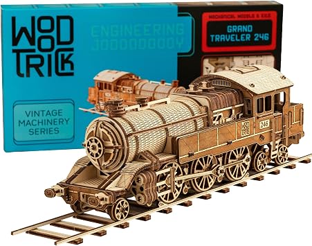 Wood Trick Grand Traveler Train 3D Wooden Puzzles for Adults to Build