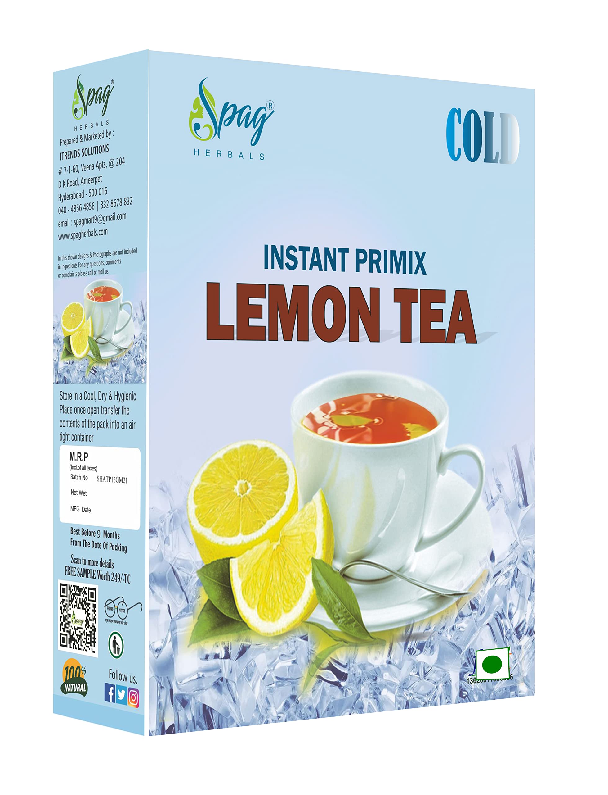 SPAG HERBALS instant premix ice lemon tea delicious flavour hand process powder 200g (B0C4HD8DQL) Amazon Price History, Amazon Price Tracker