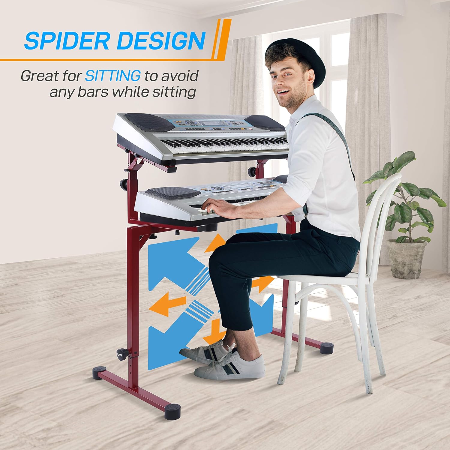 Liquid Stands Pyle Heavy Duty Z-Style Keyboard Stand - Adjustable ...